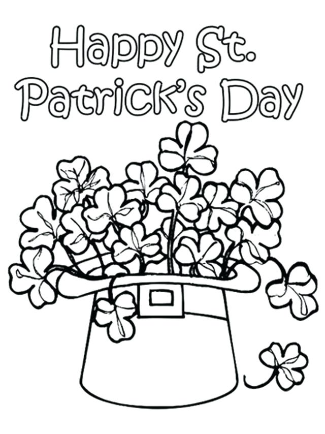 640x854 Saint Patrick Day Coloring Pages