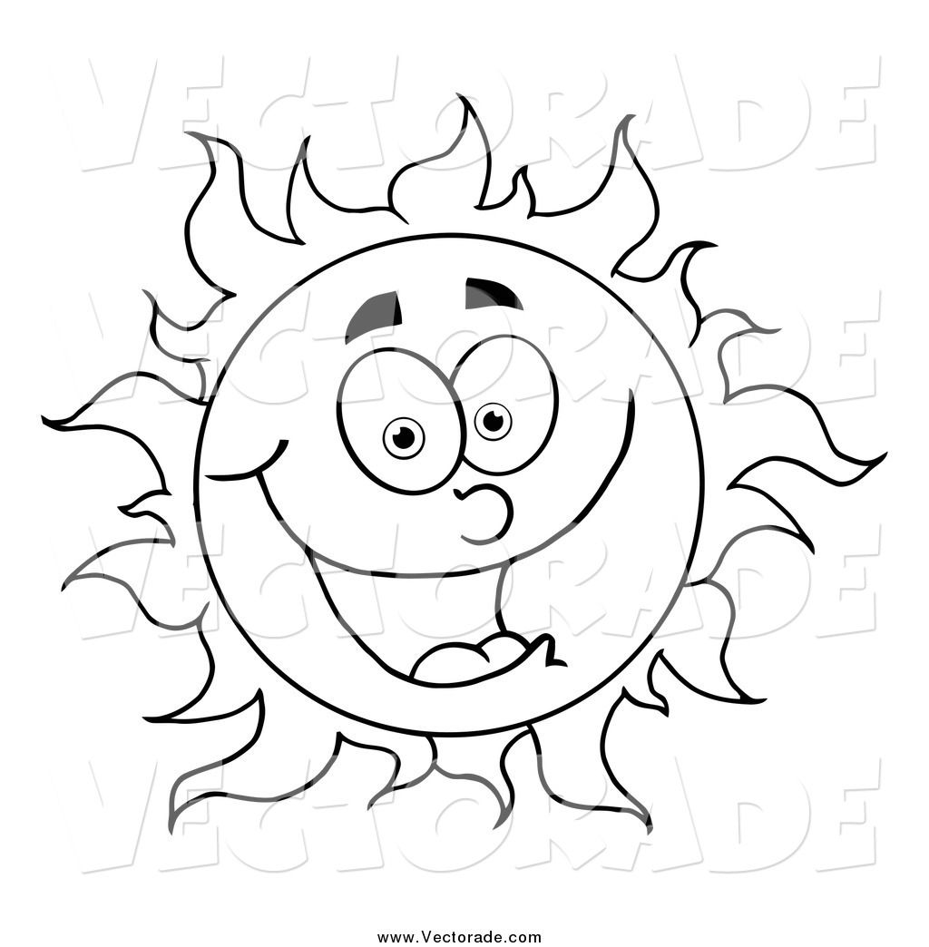 Happy Sun Coloring Pages