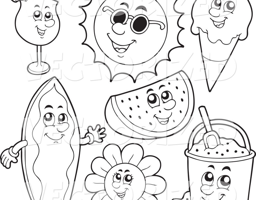 1024x800 Beautiful Summer Coloring Pages Printable For Your Toddler Adult
