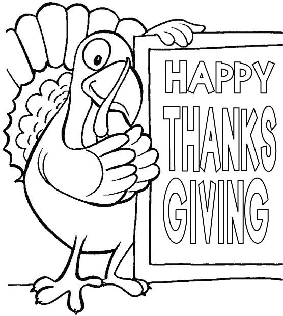 556x622 Happy Thanksgiving Sign To Color Thanksgiving Coloring Page 7