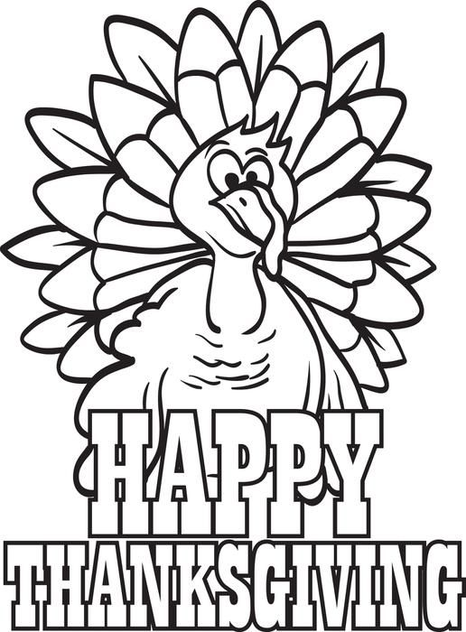 516x700 4725 Happy Thanksgiving Turkey Coloring Page In Thanksgiving