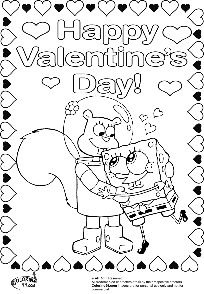 800x1150 Spongebob Valentine Coloring Pages. Spongebob Valentine Coloring