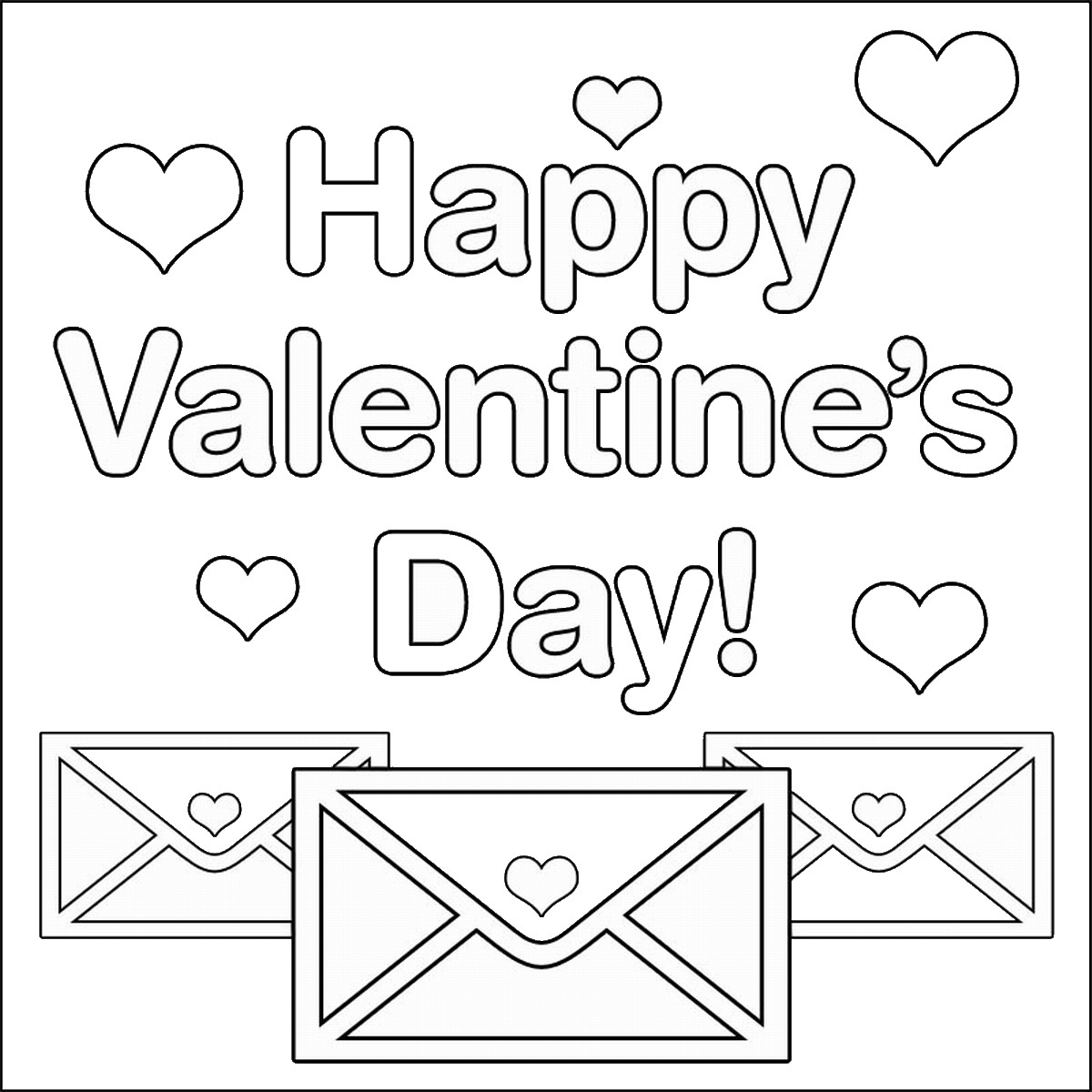 1200x1200 Valentine's Day Coloring Pages