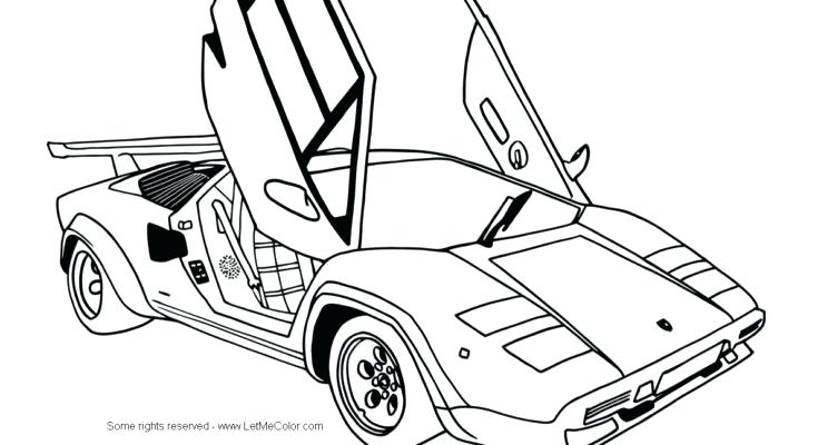 735x400 Cars Coloring With Printable Cars Coloring Pages Muscle Car