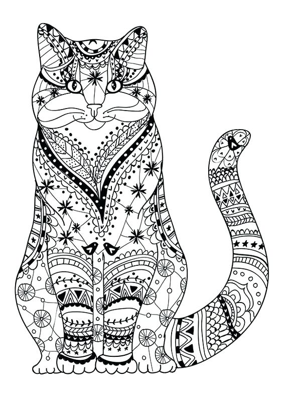 564x786 Cat Coloring Pages Cat Coloring Pages For Adults Sensational Ideas