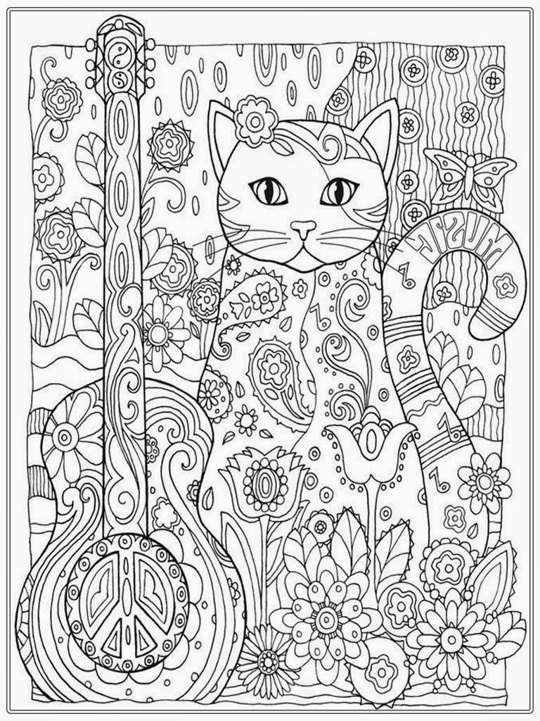 768x1024 Free Printable Cat Coloring Pages For Kids Adult With Hard Mosm