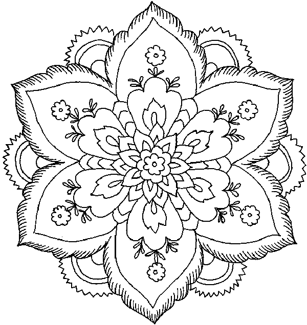600x636 Difficult Christmas Coloring Pages Printable
