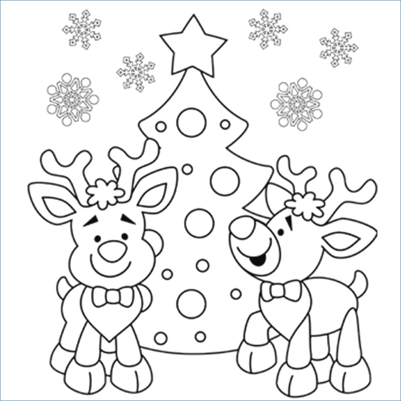800x800 Hard Christmas Tree Coloring Pages