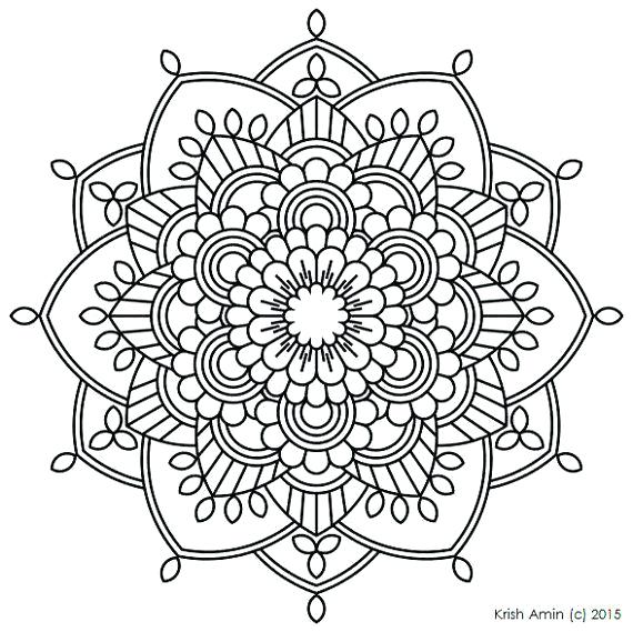 570x569 Intricate Mandala Coloring Pages Printable Abstract Coloring Pages