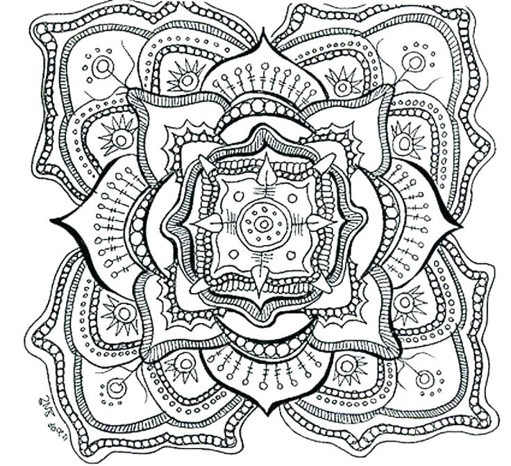 736x671 Hard Mandala Coloring Pages Difficult Mandalas Best Very Difficult