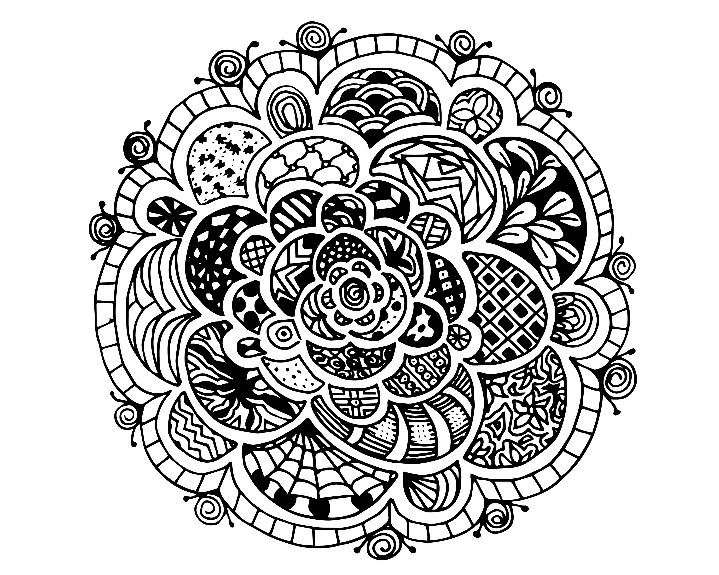 3000x2400 Hard Coloring Pages For Teens Color