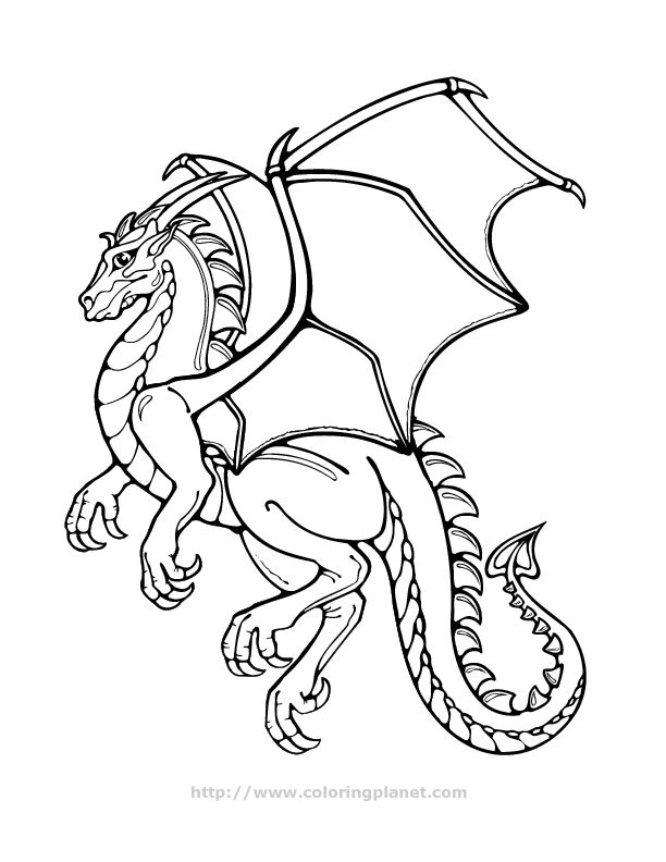 Hard Coloring Pages Of Dragons