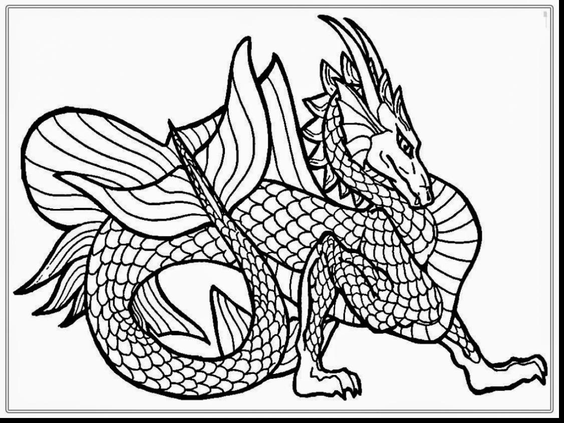 1126x844 Hard Dragon Head Coloring Pages 1466 Adorable Realistic