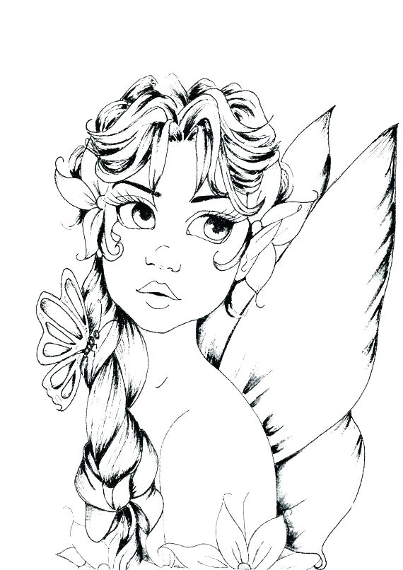 570x806 Detailed Fairy Coloring Pages Fairy Coloring Pictures Fairy