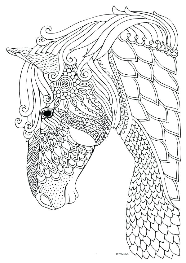 600x849 Adult Coloring Pages Horses Coloring Pages For Kids Animals