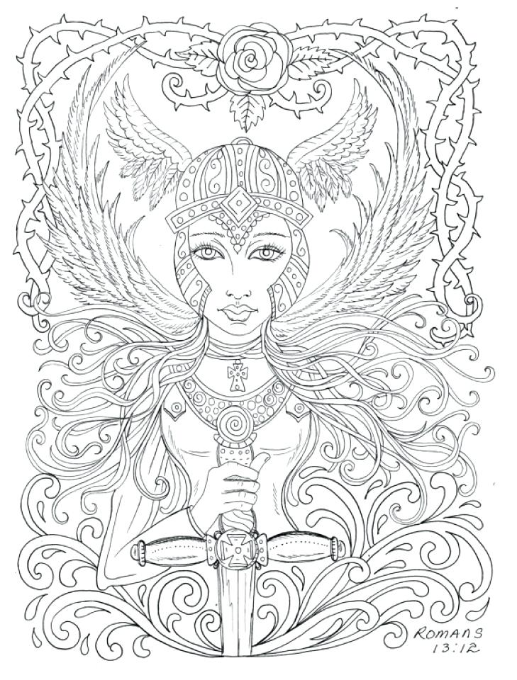 729x960 Hard Coloring Pages Printable Hard Coloring Pages Of Angel