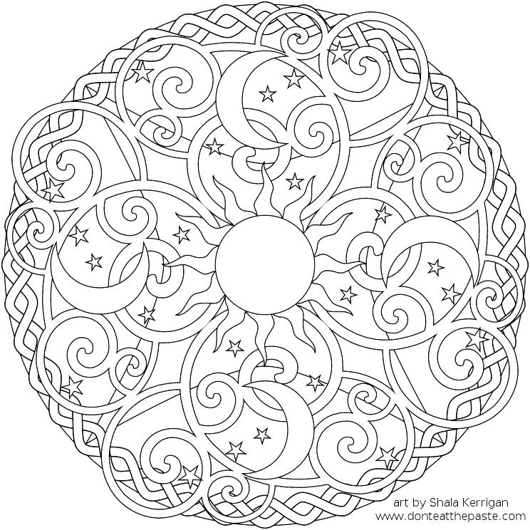744x744 Very Hard Coloring Pages