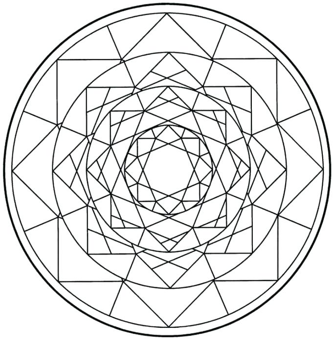 683x694 Hard Design Coloring Pages