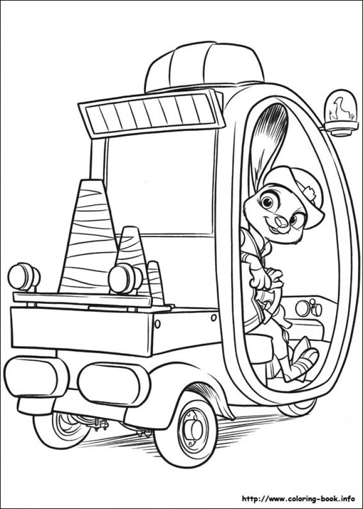 714x1000 Office Hopps The Meter Maid Difficult Disney Zootopia Coloring