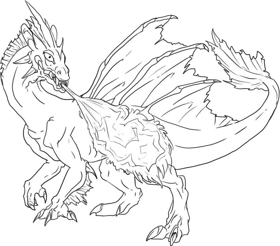 Hard Dragon Coloring Pages