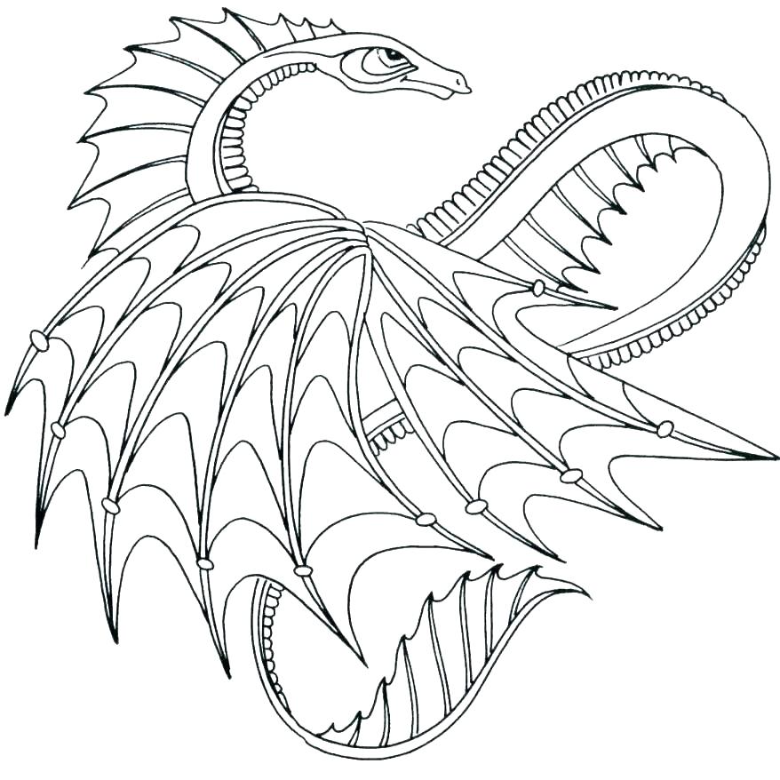 878x878 Dragon Coloring Page Dragon Colouring Pages Hard Coloring Pages