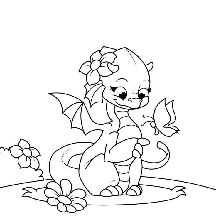 736x736 Awesome Dragon Coloring Page Female Dragon Coloring Page