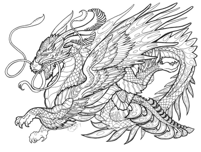 700x530 Wondrous Design Dragon Coloring Pages For Adults 57 Best Lineart