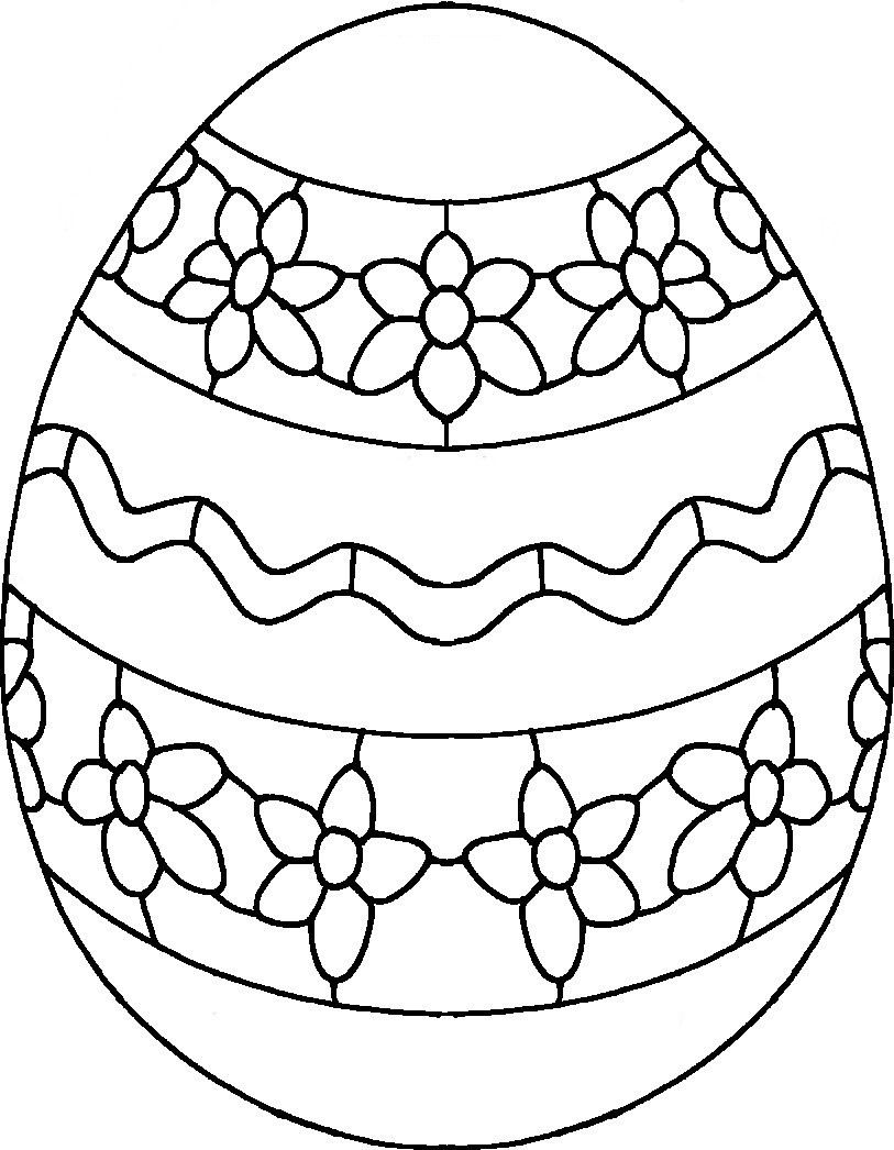 813x1046 Easter Eggs Coloring Pages