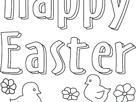 440x330 Girl Easter Coloring Pages With Eggs