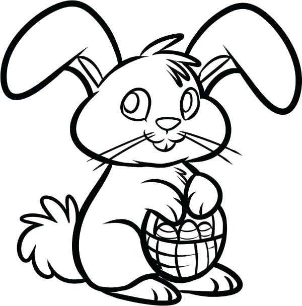 600x608 Easter Bunny Coloring Pages Bunny Coloring Page Easter Bunny