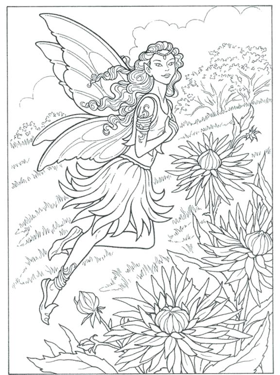 576x770 Fairy Coloring Pages For Adults Fairy Coloring Pages For Adults