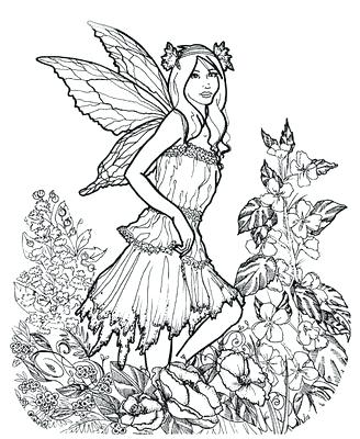 328x400 Adult Fairy Coloring Pages Very Detailed Fairy Coloring Pages