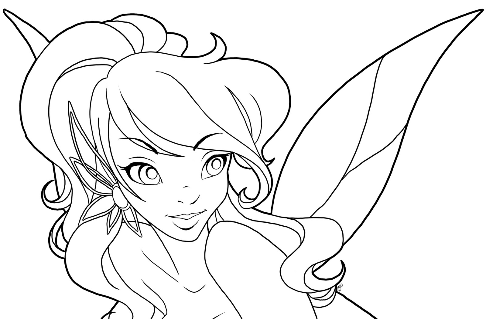 1600x1053 Printable Fairy Coloring Pages