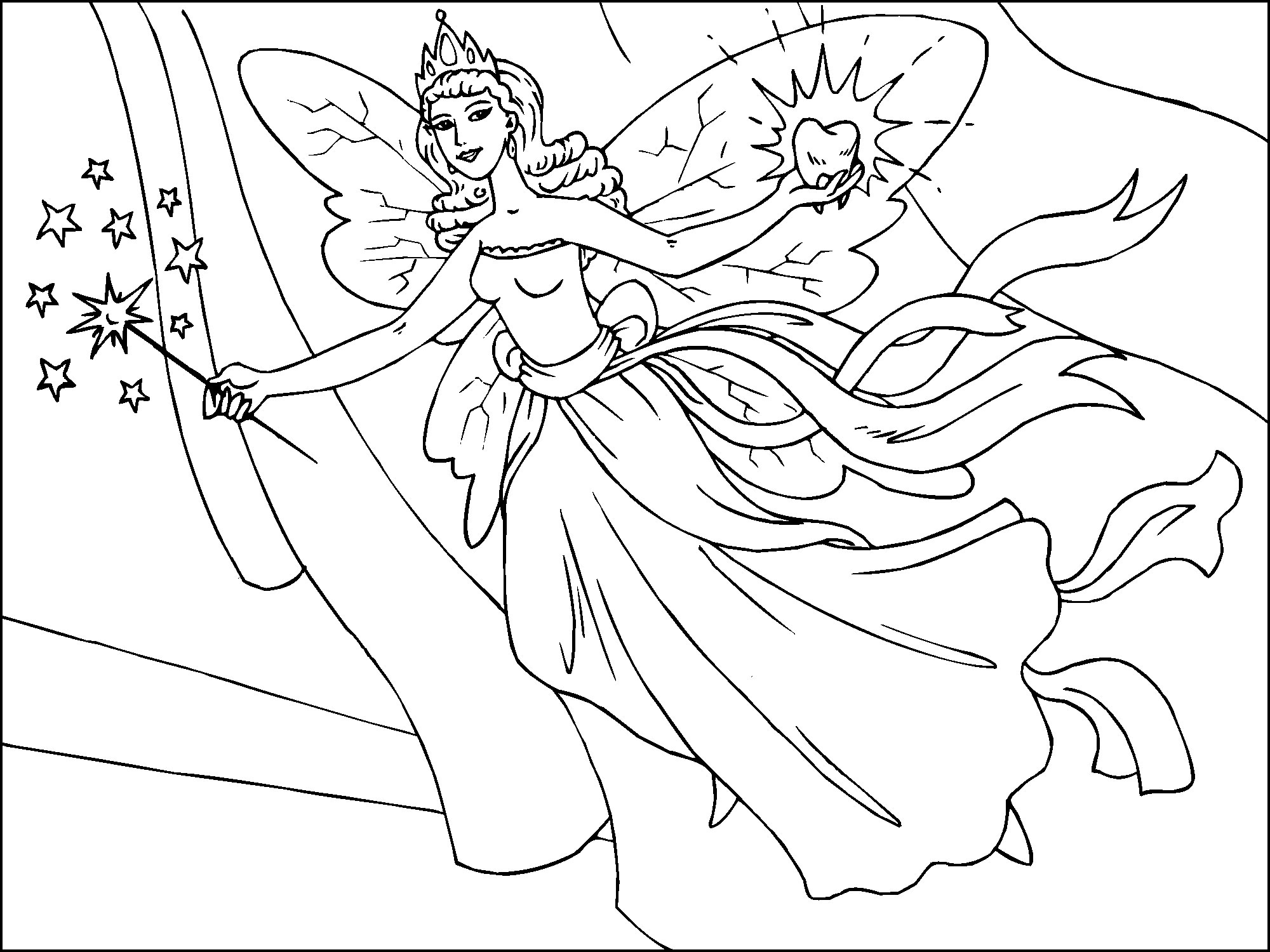 2000x1500 Coloring Fairy
