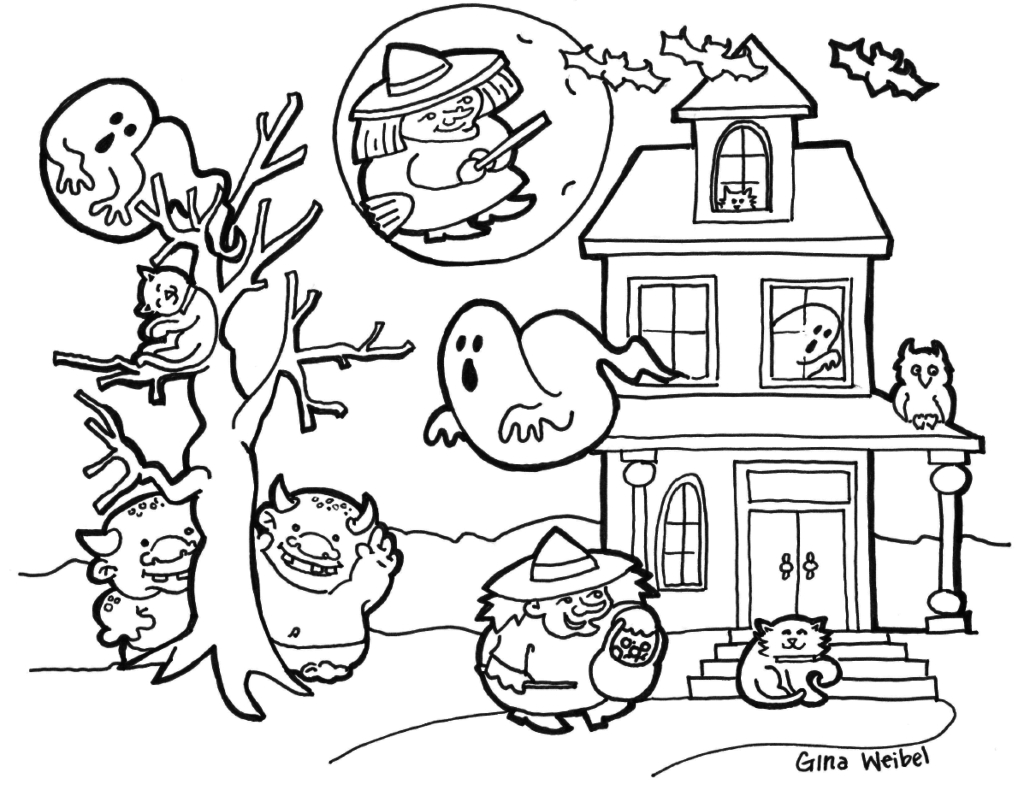 1024x790 Halloween Coloring Pages Pdf Halloween Coloring Pages Pdf 5 Nice