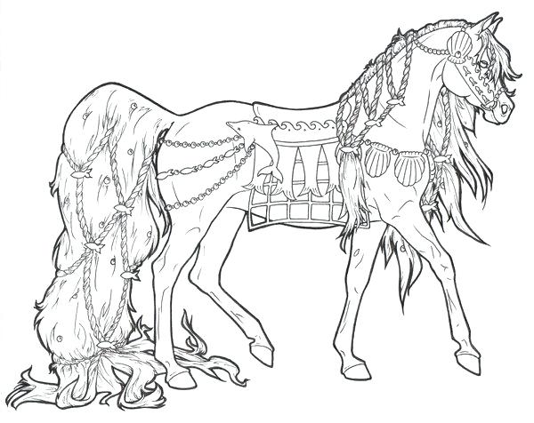 Hard Horse Coloring Pages
