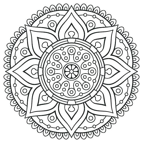 500x500 Online Mandala Coloring Pages Difficult Mandala Coloring Pages X