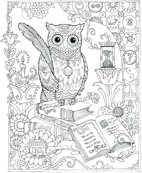 474x575 Owl Color Page Coloring Pages Owls Sheets Of Cute Free Hard