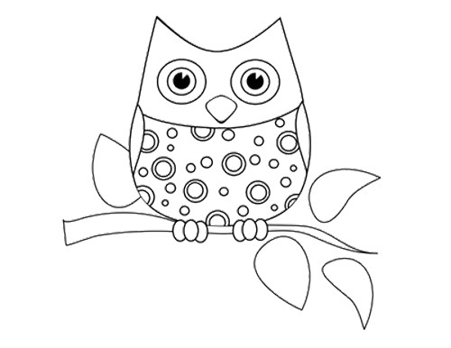 500x386 Printable Baby Owl Coloring Pages Coloring