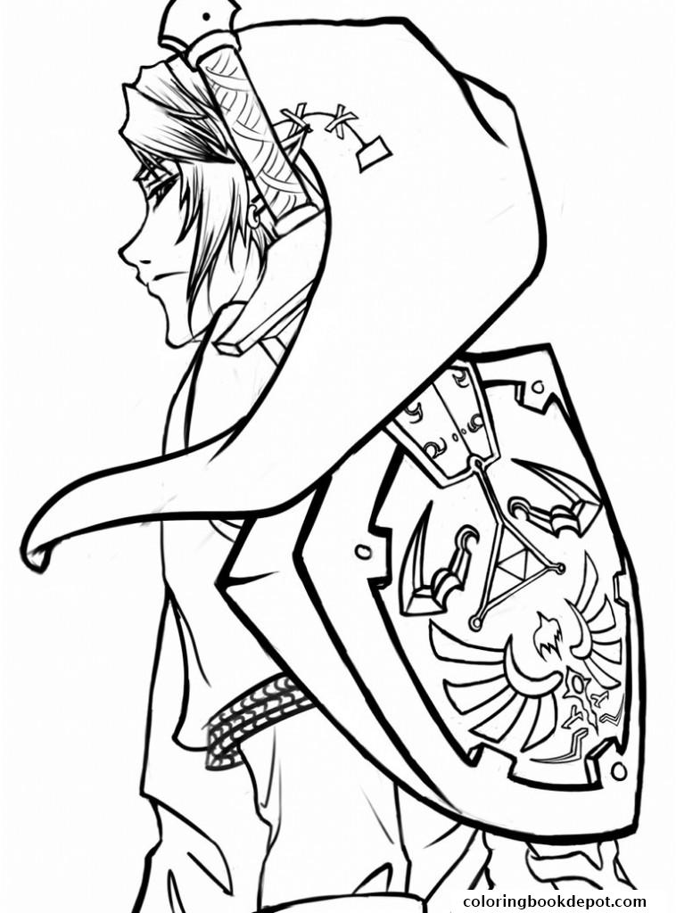 758x1024 Hard Zelda Coloring Pages