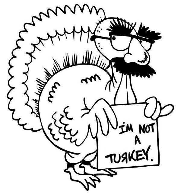 600x646 Funny Turkey Coloring Pages Funny Thanksgiving Coloring Pages