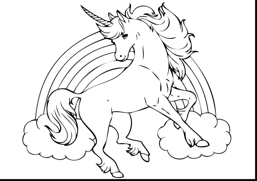 863x609 Unicorn Coloring Pages Free Printable