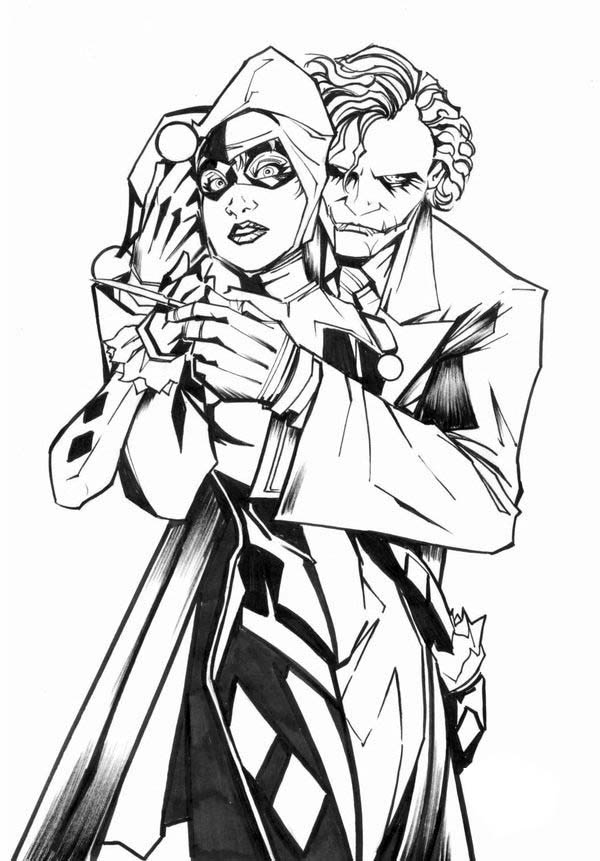 600x861 Harley Quinn Coloring Pages