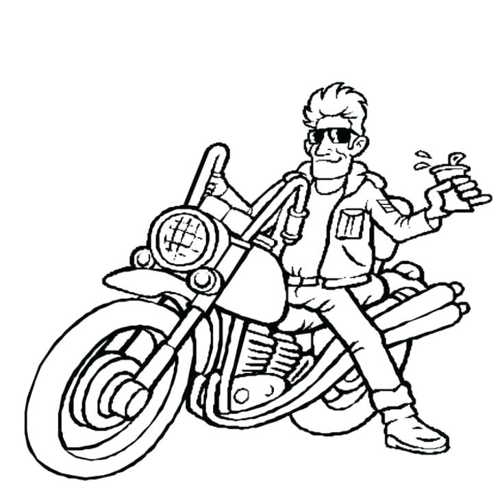 736x725 Motorcycle Coloring Book