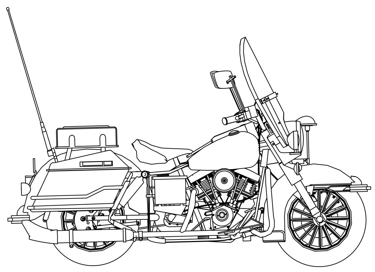 1280x929 Harley Davidson Motorcycle Coloring Page Free Amazing Pages