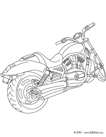 364x470 Harley Davidson Biker Coloring Pages