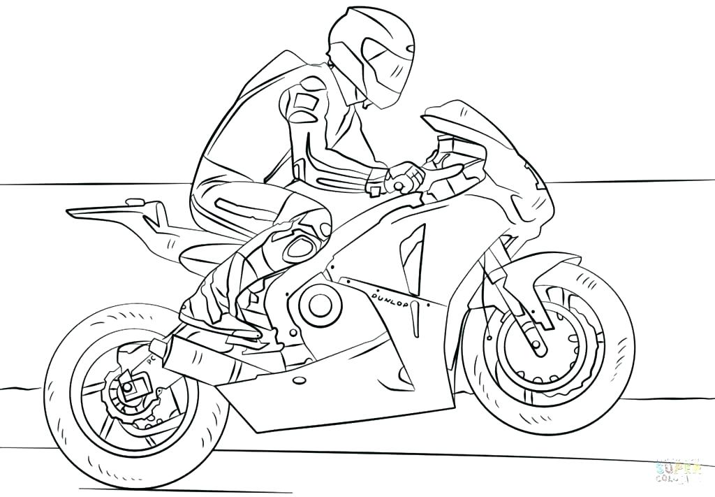 1024x711 Motorbike Coloring Pages