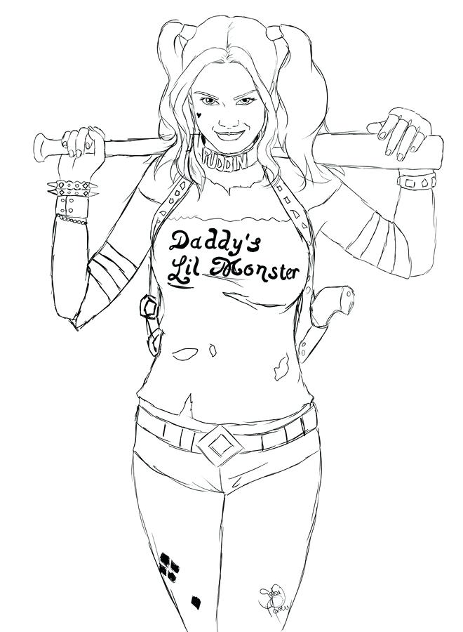 660x900 Harley Quinn Coloring Pages Joker And Coloring Pages Packed