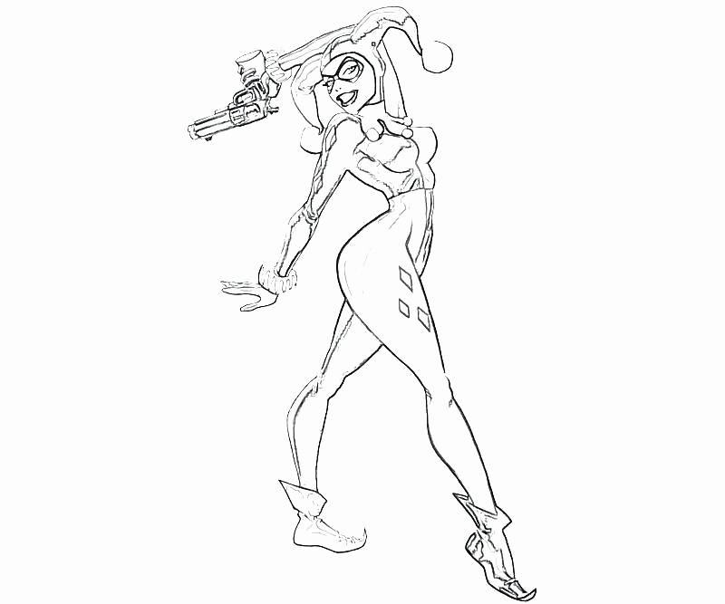 Harley Quinn Coloring Pages Printable