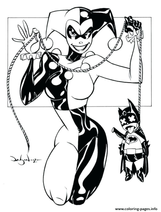 688x904 Coloring Pages Harley Quinn Coloring Pages To Print Killing Batman